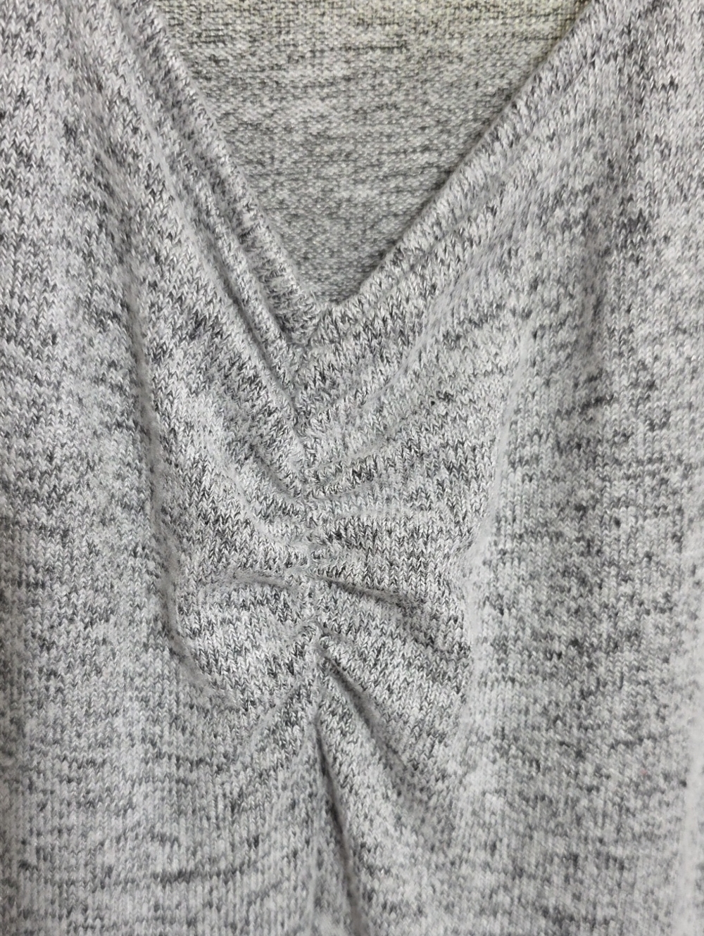 Torrid Women's Heather Gray Ruched V-Neck Sweater Knit Dress Pockets Sz 2X EUC - Picture 4 of 11